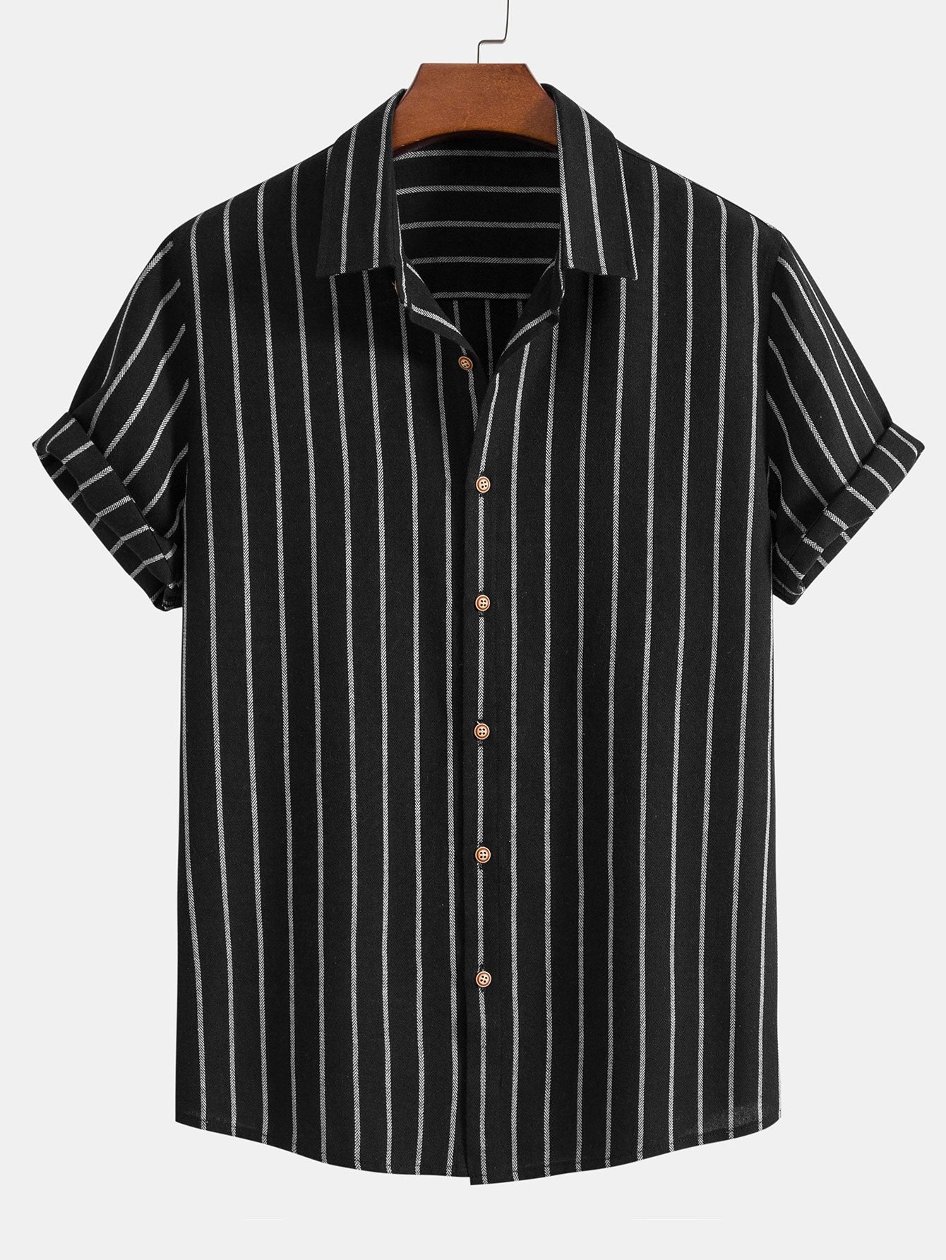 Herren Leinenhemd und Leinenhose Set Sommer Zweiteiler Freizeitanzug atmungsaktiv