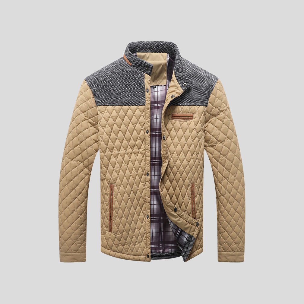 Herren Jacke Stehkragen Warm Windabweisend Regular Fit Outdoor Freizeit Mehrere Taschen