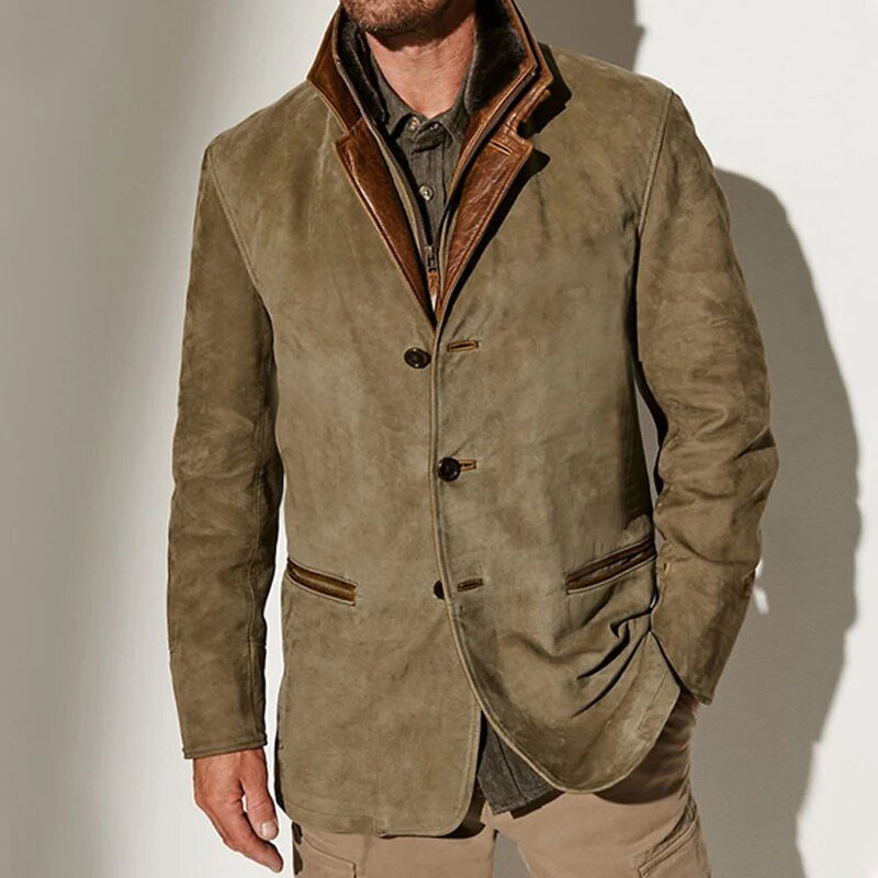 Herren Lederjacke Biker Stil Used Look tailliert Reverskragen asymmetrischer Reißverschluss