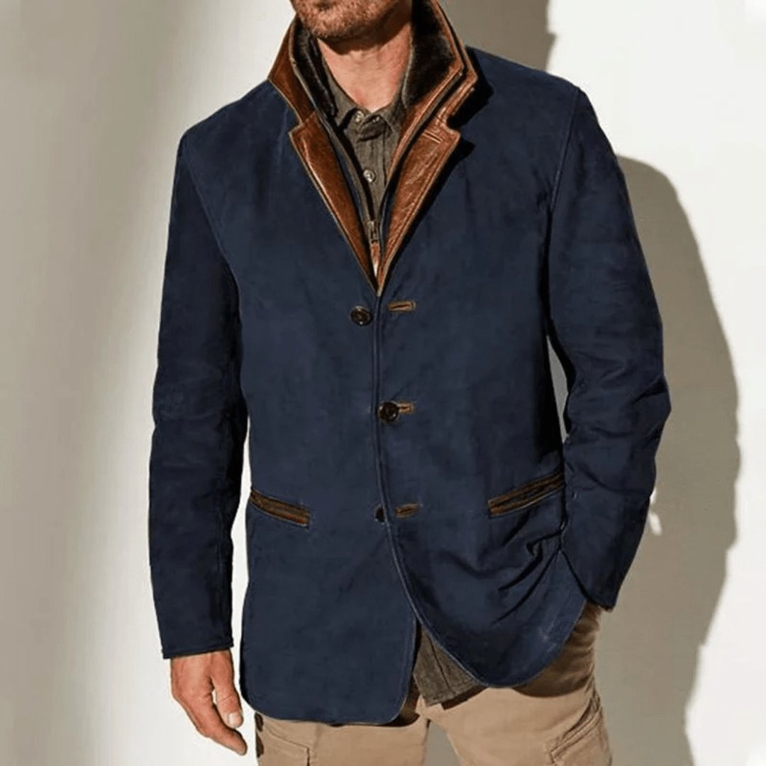 Herren Lederjacke Biker Stil Used Look tailliert Reverskragen asymmetrischer Reißverschluss