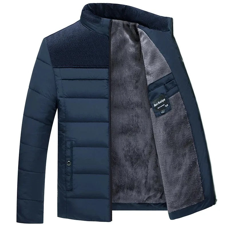 Herren Daunenjacke Gepolstert Slim Fit Elegant Warm Winter Übergangsjacke Casual Business Outdoor