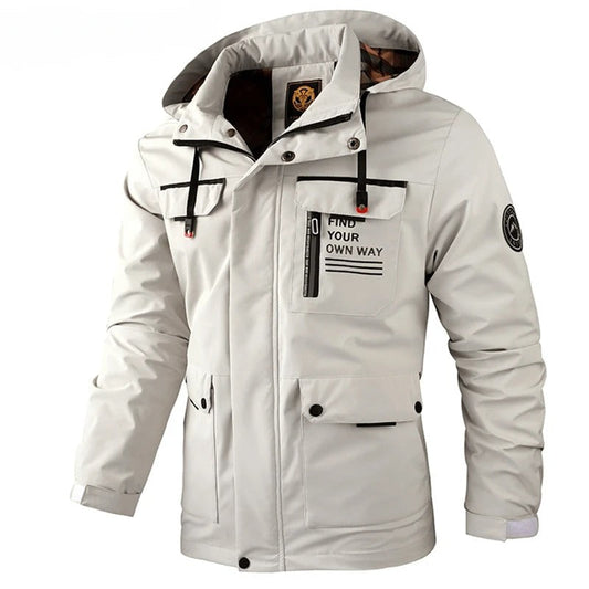 Herren Winterjacke Regular Fit Warm Wetterfest Elegant Outdoor Stadt Berge Komfort Winter