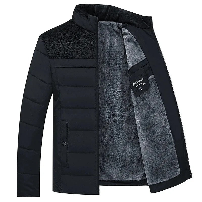 Herren Daunenjacke Gepolstert Slim Fit Elegant Warm Winter Übergangsjacke Casual Business Outdoor