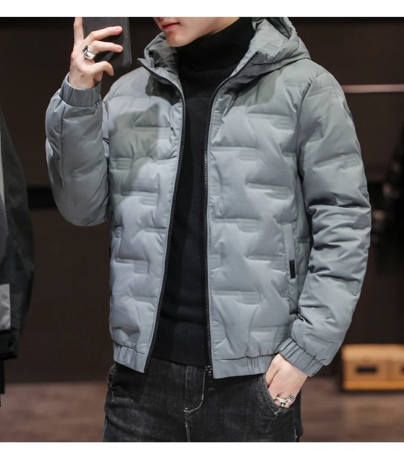 Herren Pufferjacke Slim Fit Steppjacke Leicht Gefüttert Warm Winter Urban Casual Alltag Reisen