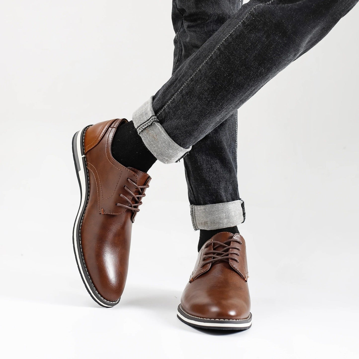 Herren Lederschuhe elegant klassisch bequem gepolstert Business formell Smart Casual