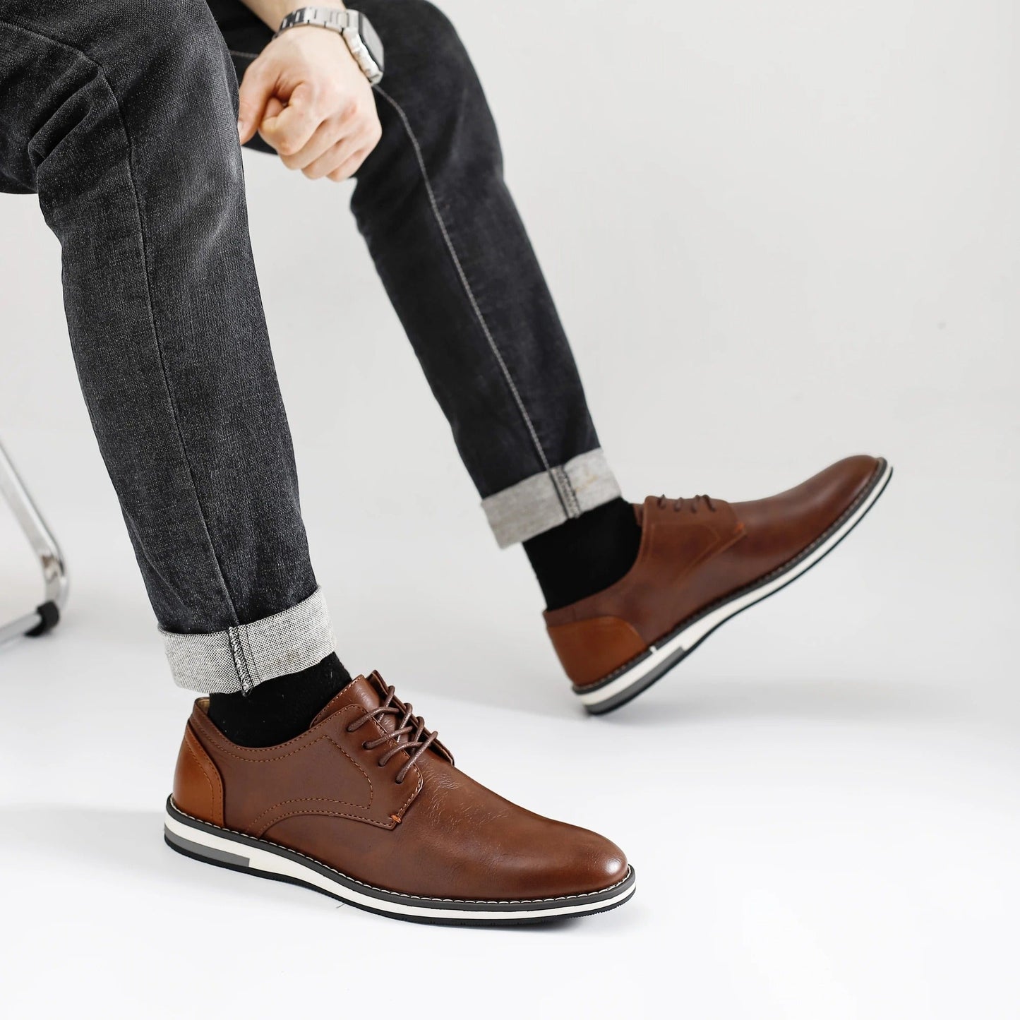 Herren Lederschuhe elegant klassisch bequem gepolstert Business formell Smart Casual