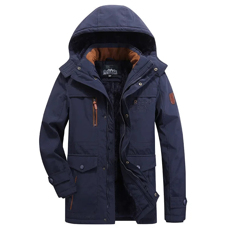 Herren Winterjacke Gepolstert Slim Fit Elegant Warm Übergangsjacke Business Casual Alltag