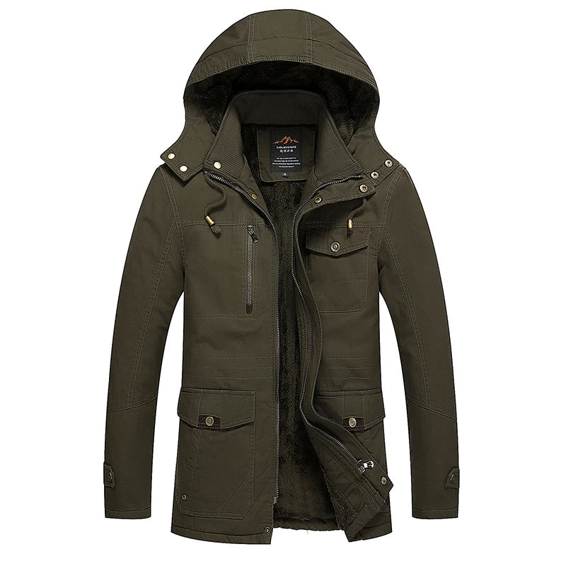 Herren Winterjacke Regular Fit Baumwollgefüttert Gepolstert Elegant Alltag Business Casual Warm Leicht Übergang