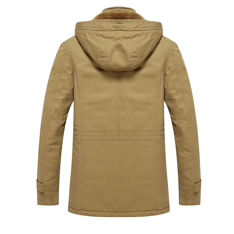 Herren Winterjacke Regular Fit Baumwollgefüttert Gepolstert Elegant Alltag Business Casual Warm Leicht Übergang