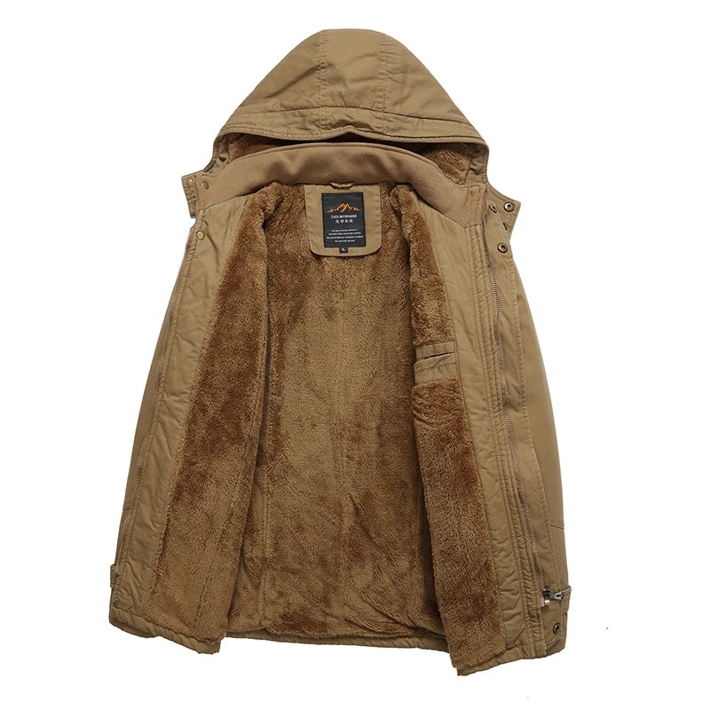 Herren Winterjacke Regular Fit Baumwollgefüttert Gepolstert Elegant Alltag Business Casual Warm Leicht Übergang