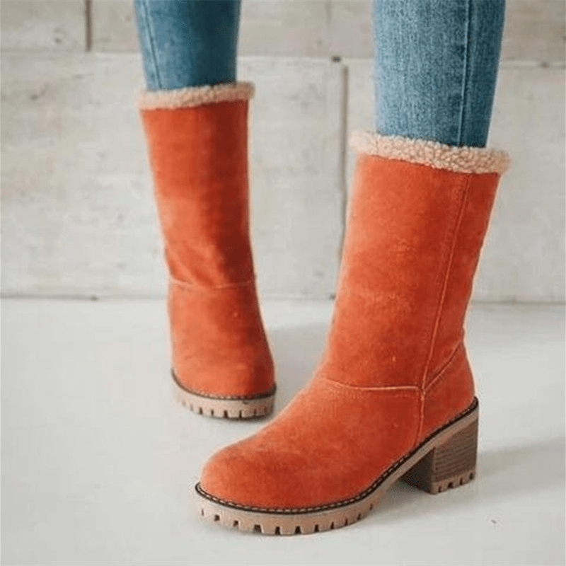 Damen Winterstiefel gefüttert rutschfest warm bequem langlebig