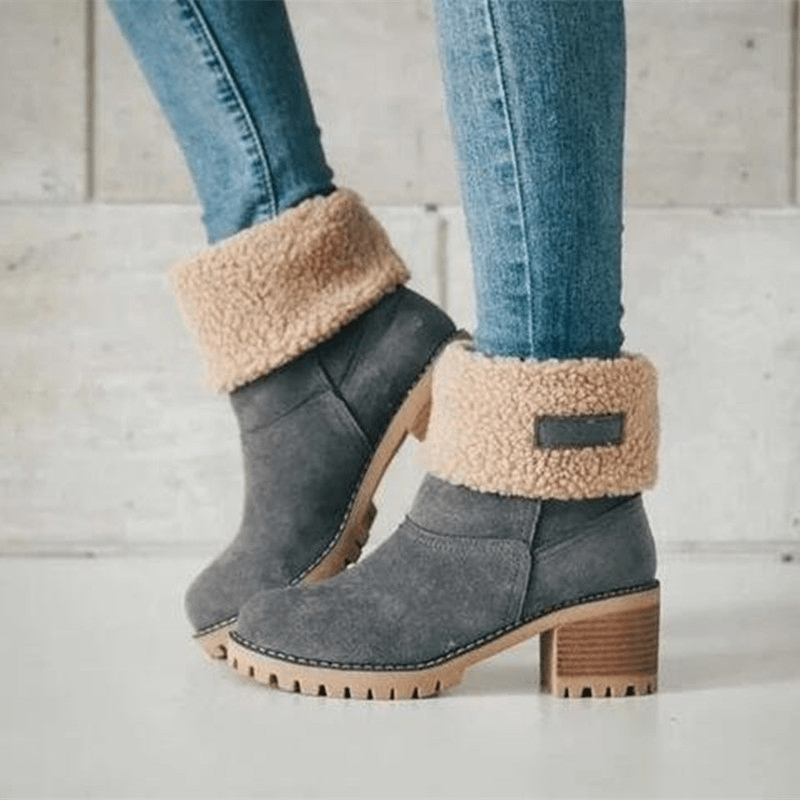 Damen Winterstiefel gefüttert rutschfest warm bequem langlebig