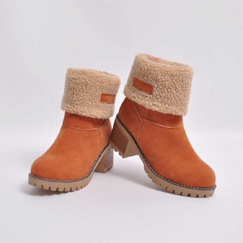 Damen Winterstiefel gefüttert rutschfest warm bequem langlebig