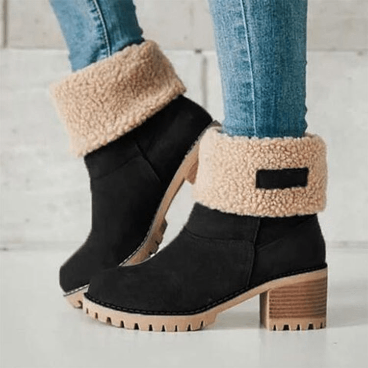 Damen Winterstiefel gefüttert rutschfest warm bequem langlebig