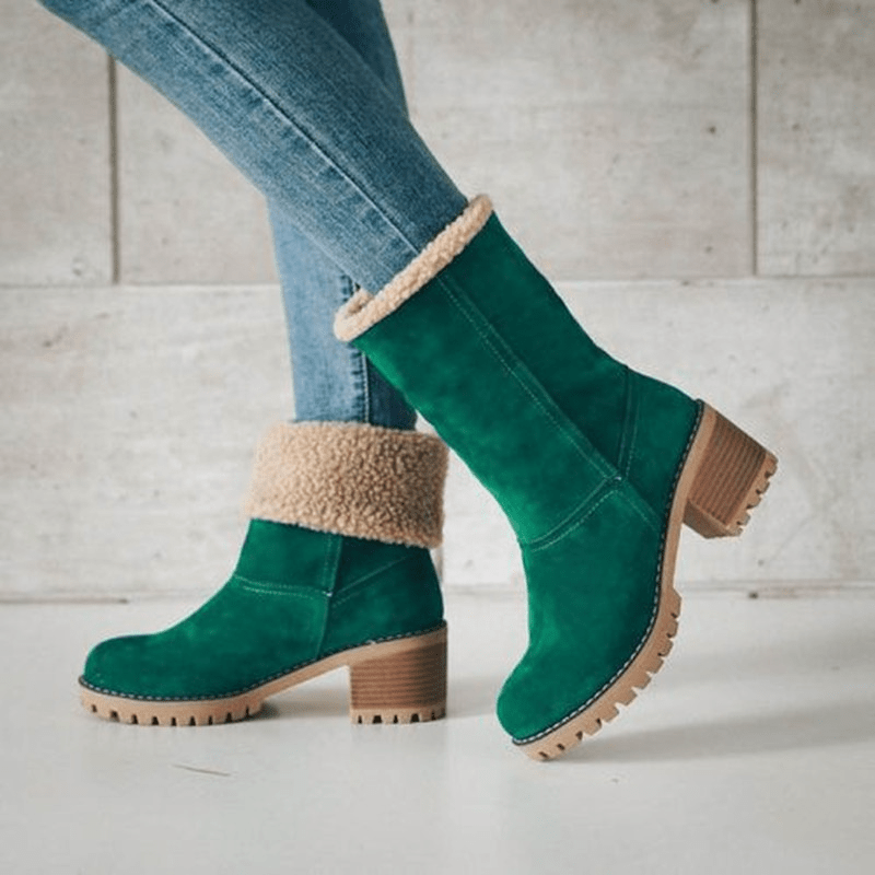 Damen Winterstiefel gefüttert rutschfest warm bequem langlebig