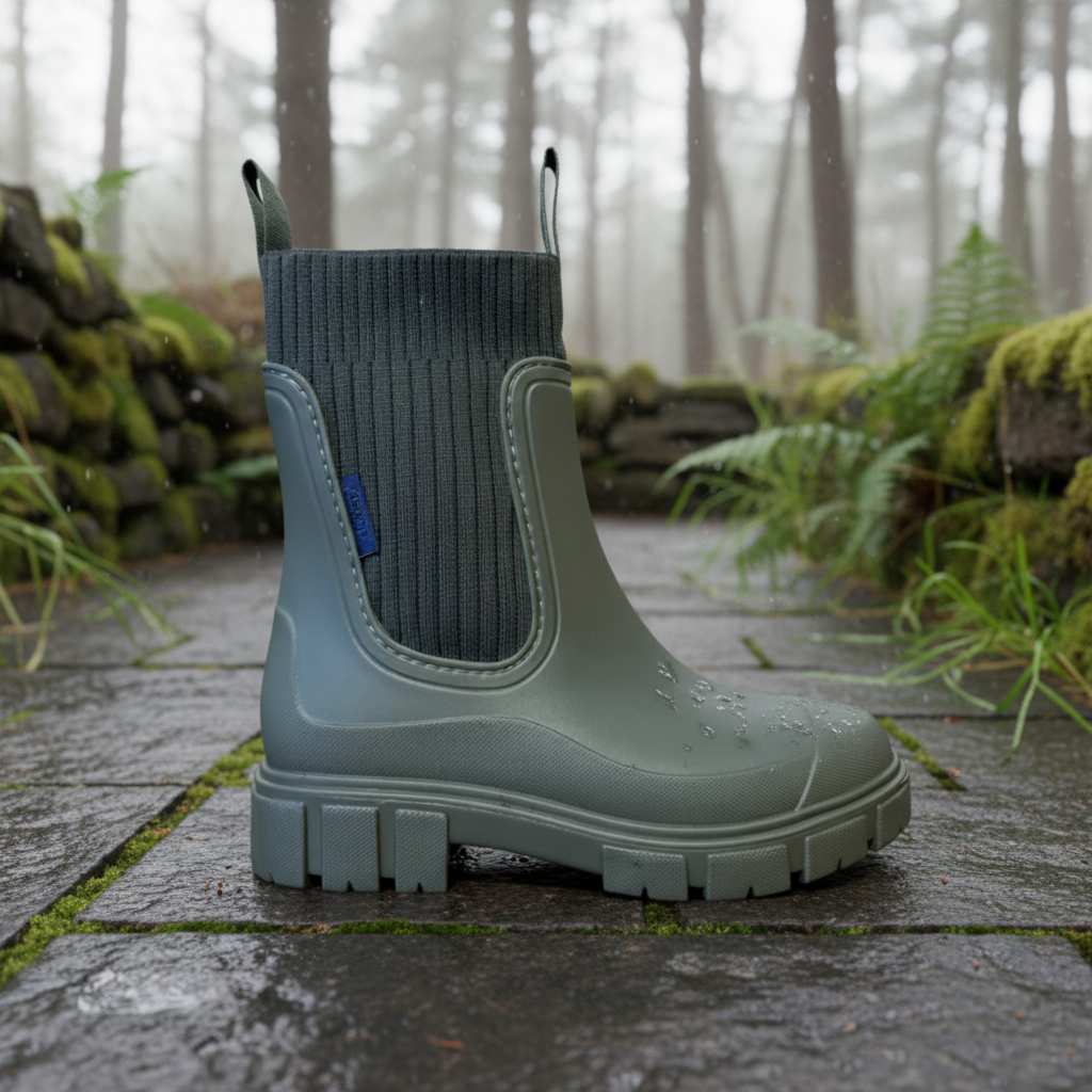 Damen Gummistiefel halbhoch wasserdicht rutschfest bequem