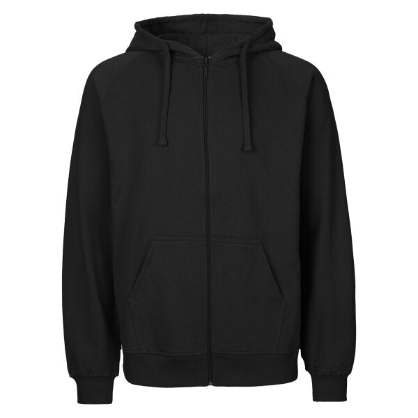 Herren Kapuzen Sweatjacke Bio-Baumwolle Reißverschluss bequeme warme normale Passform