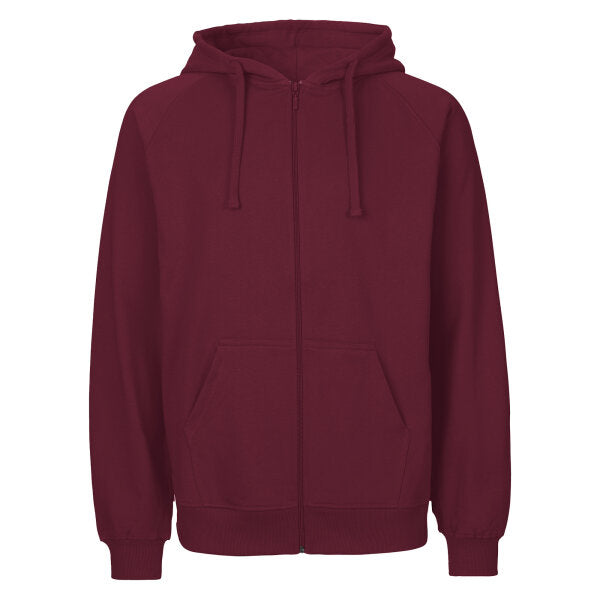 Herren Kapuzen Sweatjacke Bio-Baumwolle Reißverschluss bequeme warme normale Passform