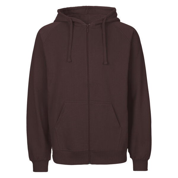 Herren Kapuzen Sweatjacke Bio-Baumwolle Reißverschluss bequeme warme normale Passform