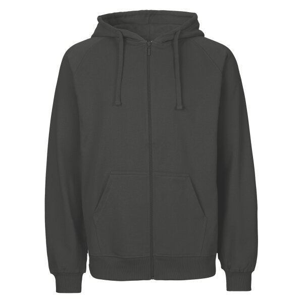 Herren Kapuzen Sweatjacke Bio-Baumwolle Reißverschluss bequeme warme normale Passform