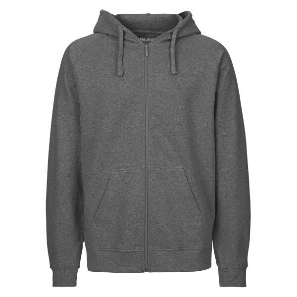 Herren Kapuzen Sweatjacke Bio-Baumwolle Reißverschluss bequeme warme normale Passform