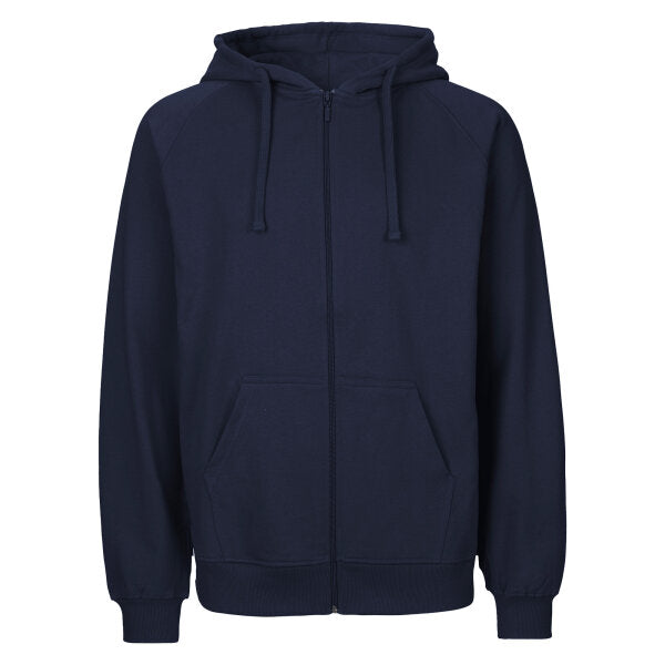 Herren Kapuzen Sweatjacke Bio-Baumwolle Reißverschluss bequeme warme normale Passform