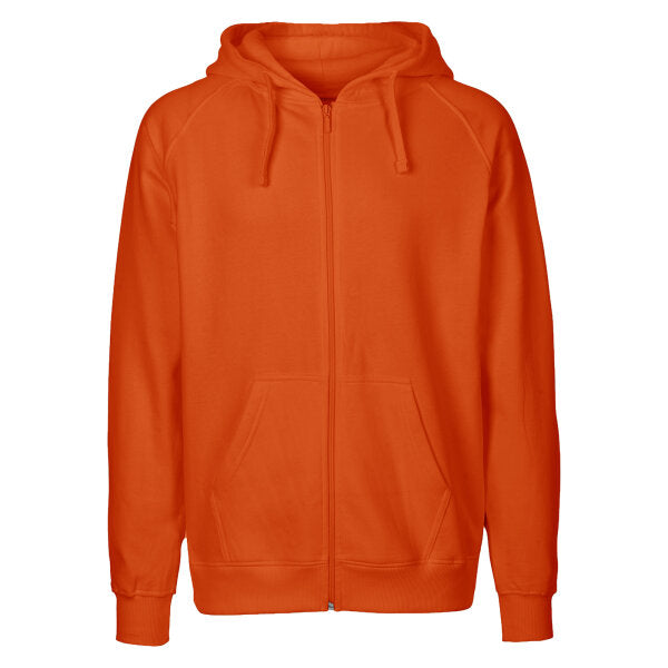 Herren Kapuzen Sweatjacke Bio-Baumwolle Reißverschluss bequeme warme normale Passform