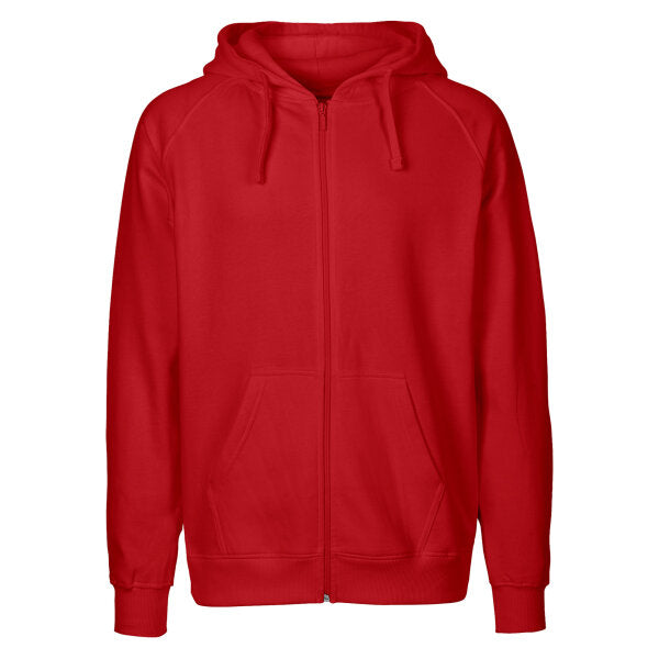Herren Kapuzen Sweatjacke Bio-Baumwolle Reißverschluss bequeme warme normale Passform