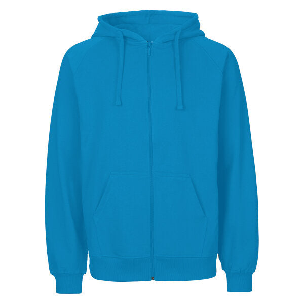 Herren Kapuzen Sweatjacke Bio-Baumwolle Reißverschluss bequeme warme normale Passform