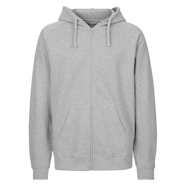 Herren Kapuzen Sweatjacke Bio-Baumwolle Reißverschluss bequeme warme normale Passform
