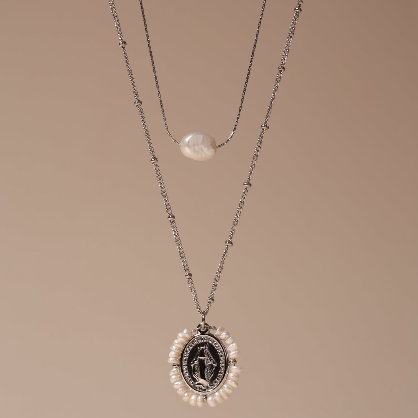 Damen Perlen Choker Gold mit echten Süßwasser-Barockperlen, verstellbar, wasserfest, hypoallergen, Halskette
