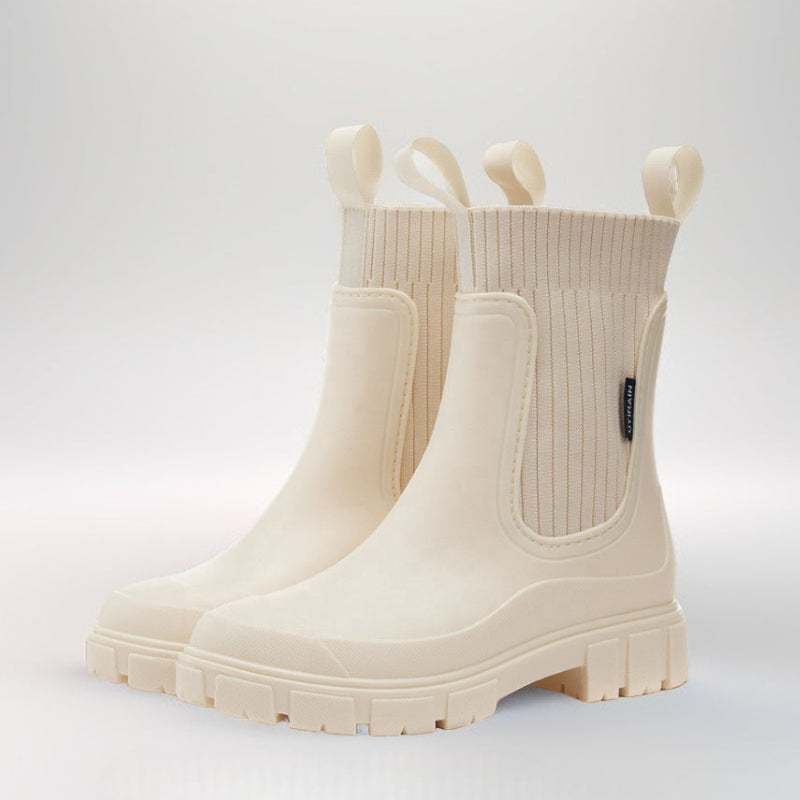 Damen Gummistiefel halbhoch wasserdicht rutschfest bequem