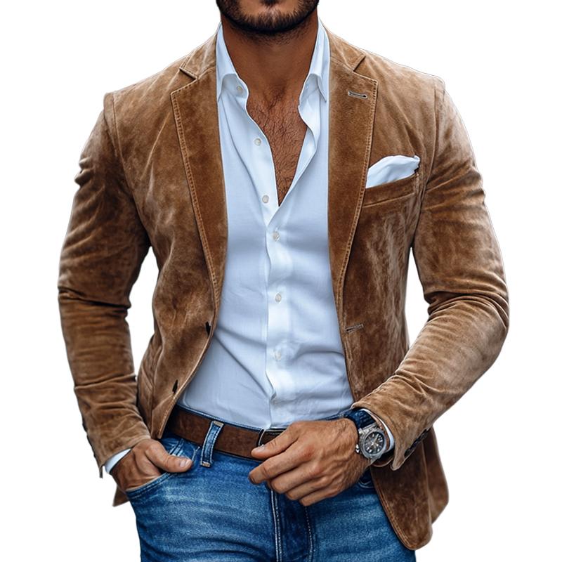 Herren Blazer Regular Fit Leicht Atmungsaktiv Baumwollmischung Reverskragen Casual Business Sommer
