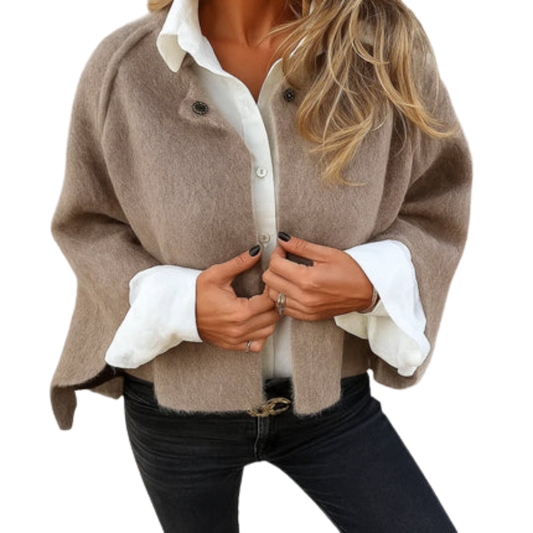 Damen Kurzjacke elegant tailliert einreihig Knopfverschluss elastisch bequeme Passform