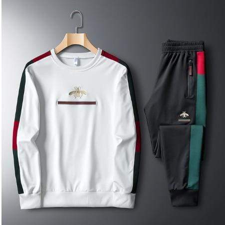 Herren Trainingsanzug Set Rundhals Slim Fit elastischer Bund bequem