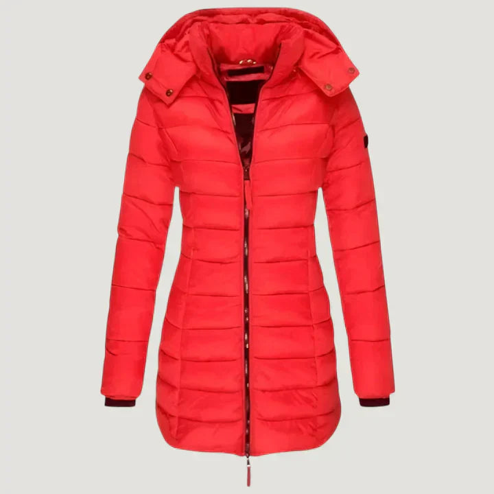 Damen Steppjacke Regular Fit Warm Leicht Reißverschluss Alltag Winter Freizeit