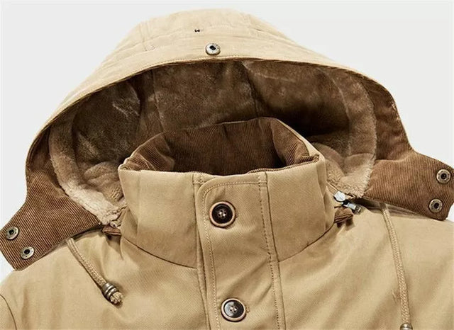 Herren Winterjacke Regular Fit Warm Gefüttert Winddicht Wetterfest Reißverschluss Freizeit Outdoor