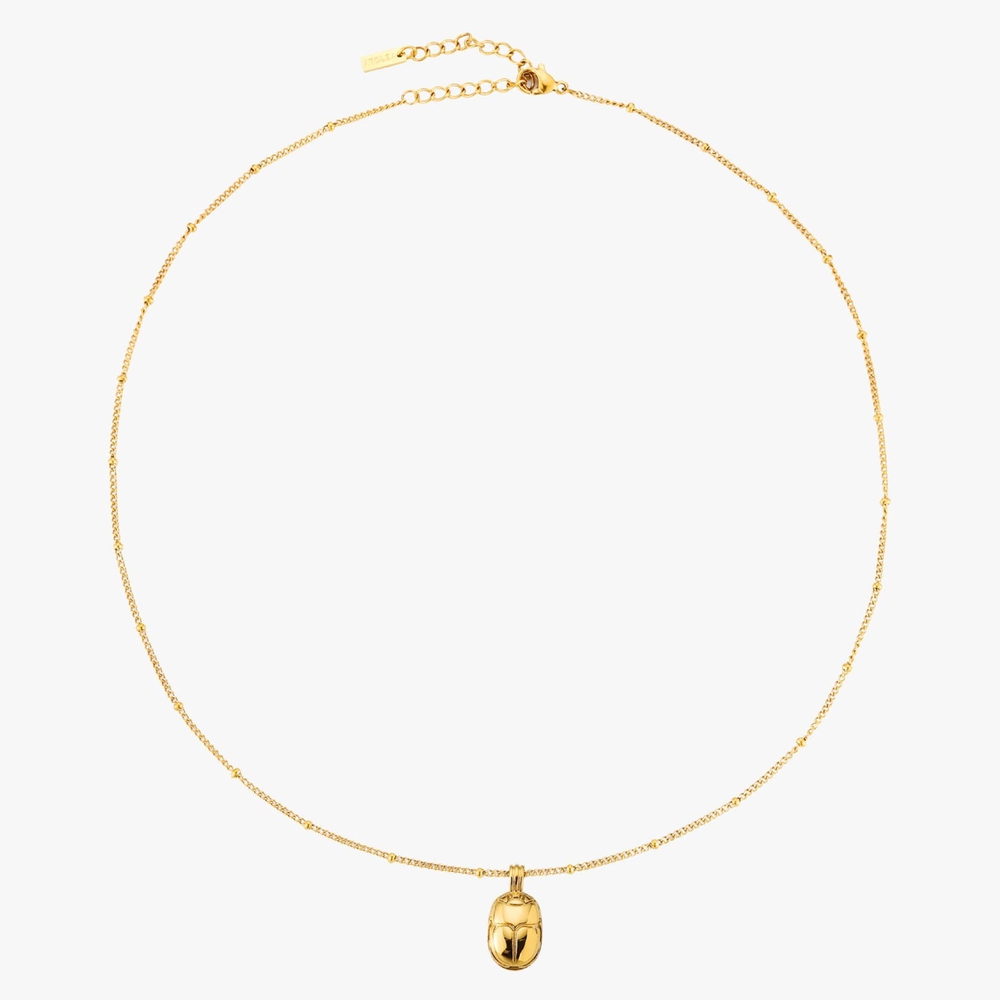 Damen Halskette Gold Skarabäus Anhänger mit grünem Zirkonia Edelstahl wasserfest Schmuck  Produktbeschreibung: