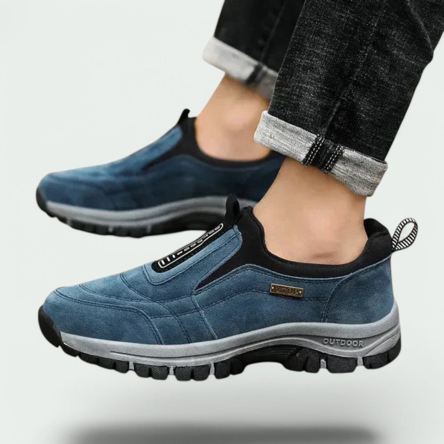 Herren Komfort Schuhe orthopädisch breit rutschfest elastisch Slip-On gepolstert Alltag Schuhe