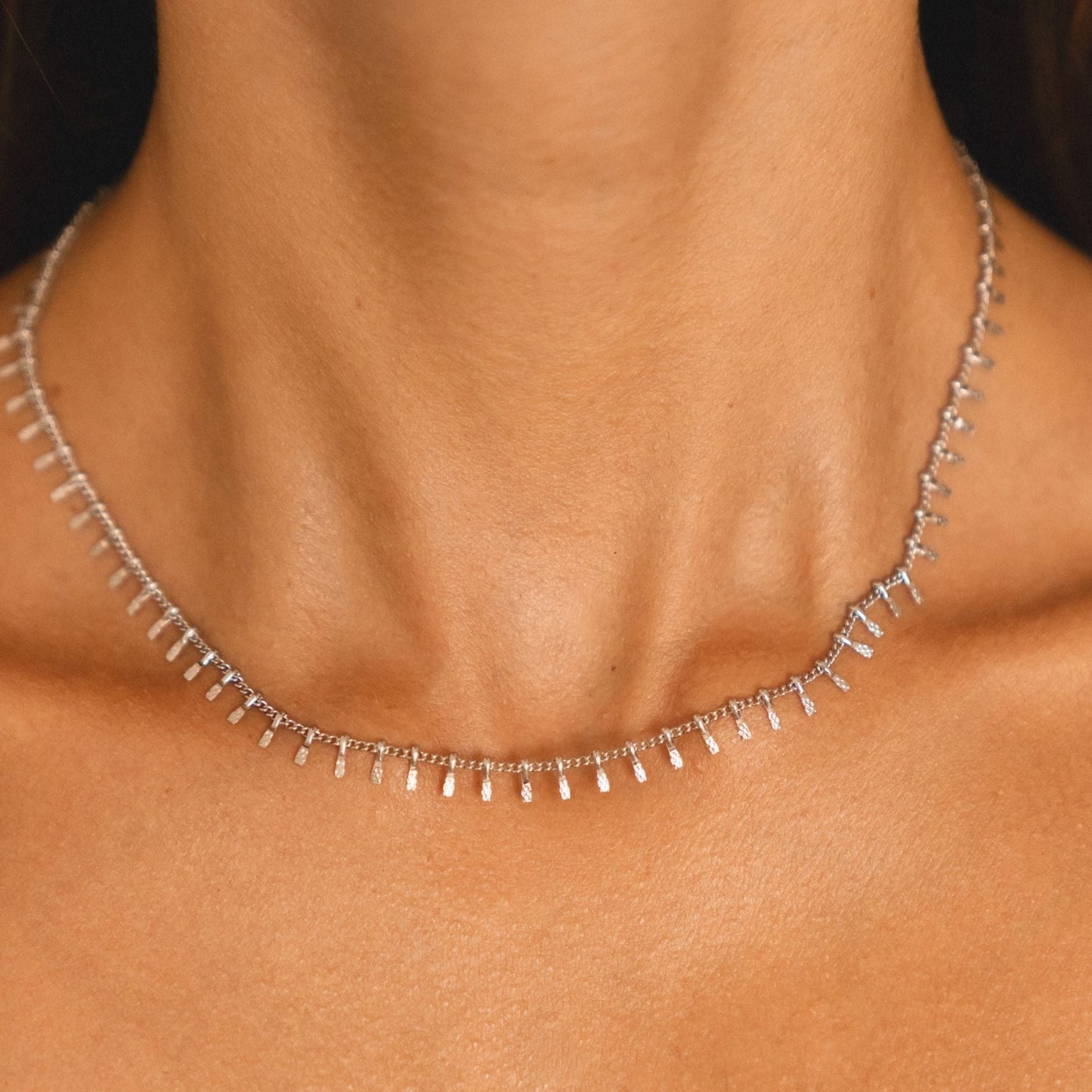 Damen Choker Halskette Gold verstellbar wasserfest hypoallergen Edelstahl minimalistisch