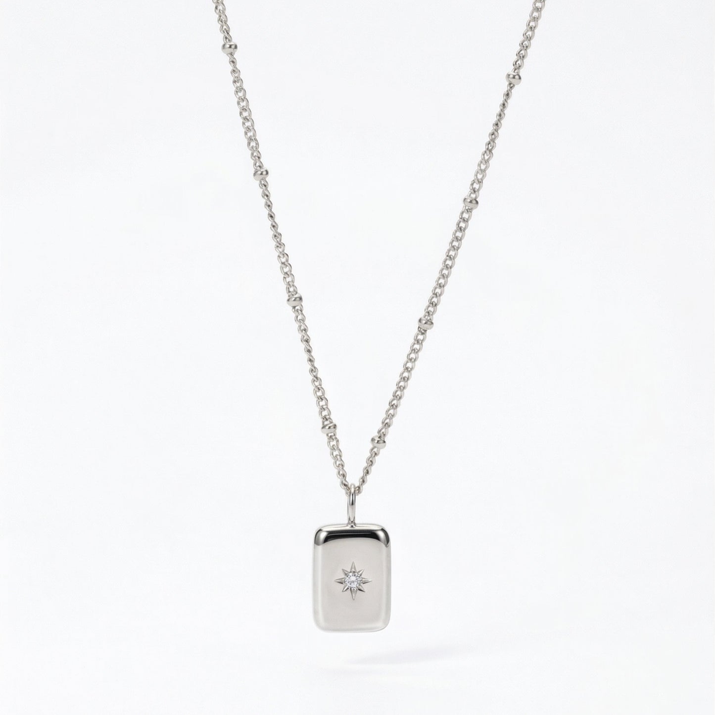 Damen Halskette Gold Zirkonia Anhänger verstellbar wasserfest hypoallergen Edelstahl Schmuck