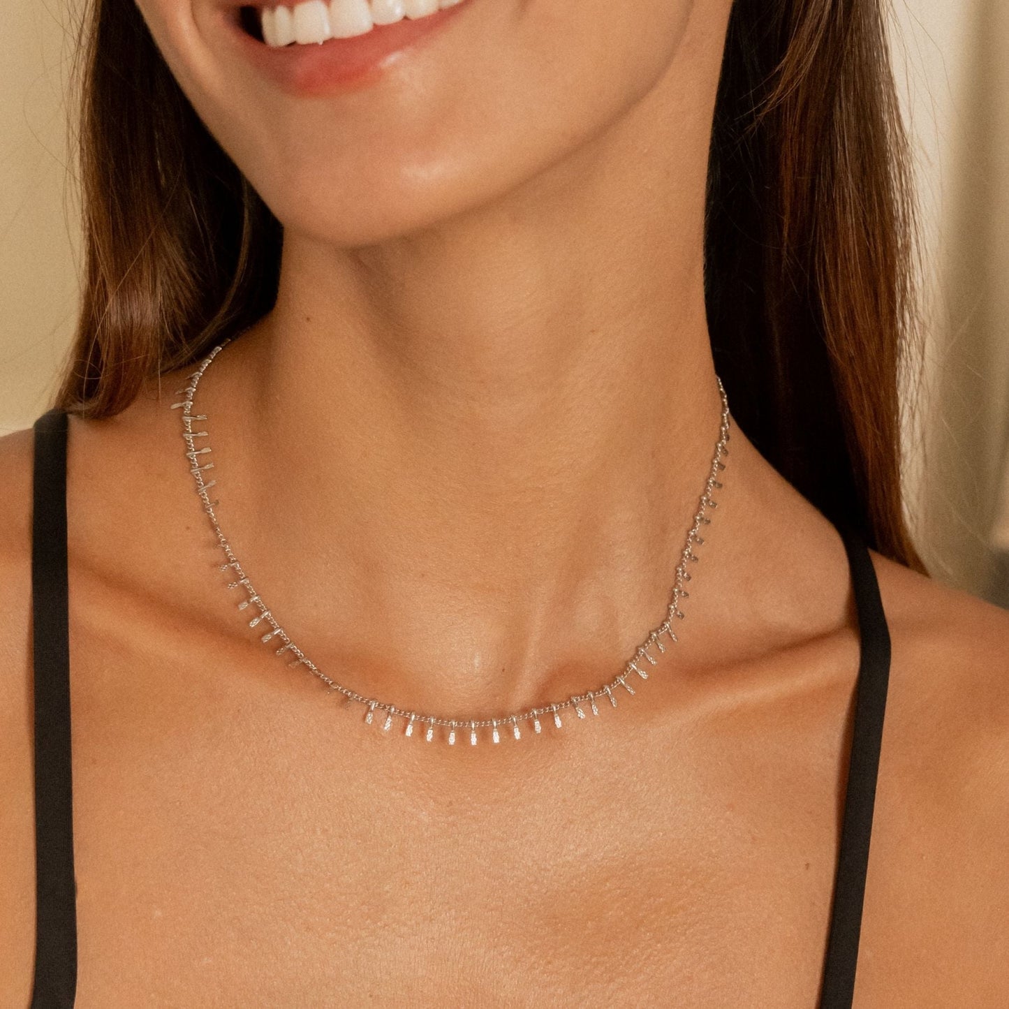 Damen Choker Halskette Gold verstellbar wasserfest hypoallergen Edelstahl minimalistisch