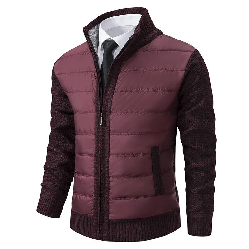 Herren Jacke Regular Fit Hoher Kragen Warm Winter Casual Alltag Reißverschluss Komfort