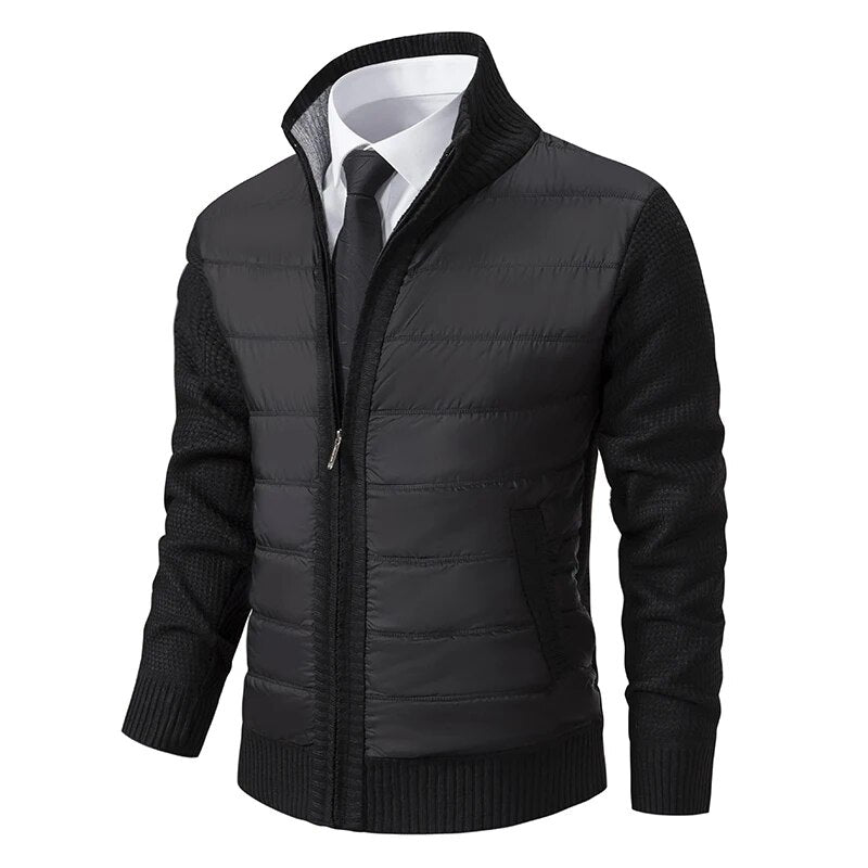 Herren Jacke Regular Fit Hoher Kragen Warm Winter Casual Alltag Reißverschluss Komfort