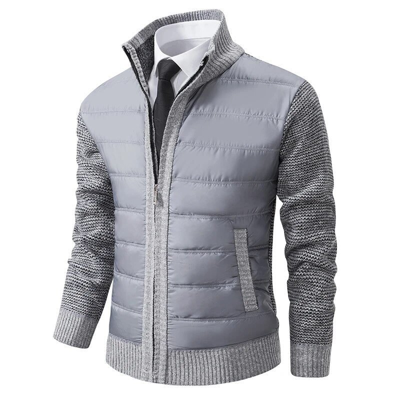 Herren Jacke Regular Fit Hoher Kragen Warm Winter Casual Alltag Reißverschluss Komfort