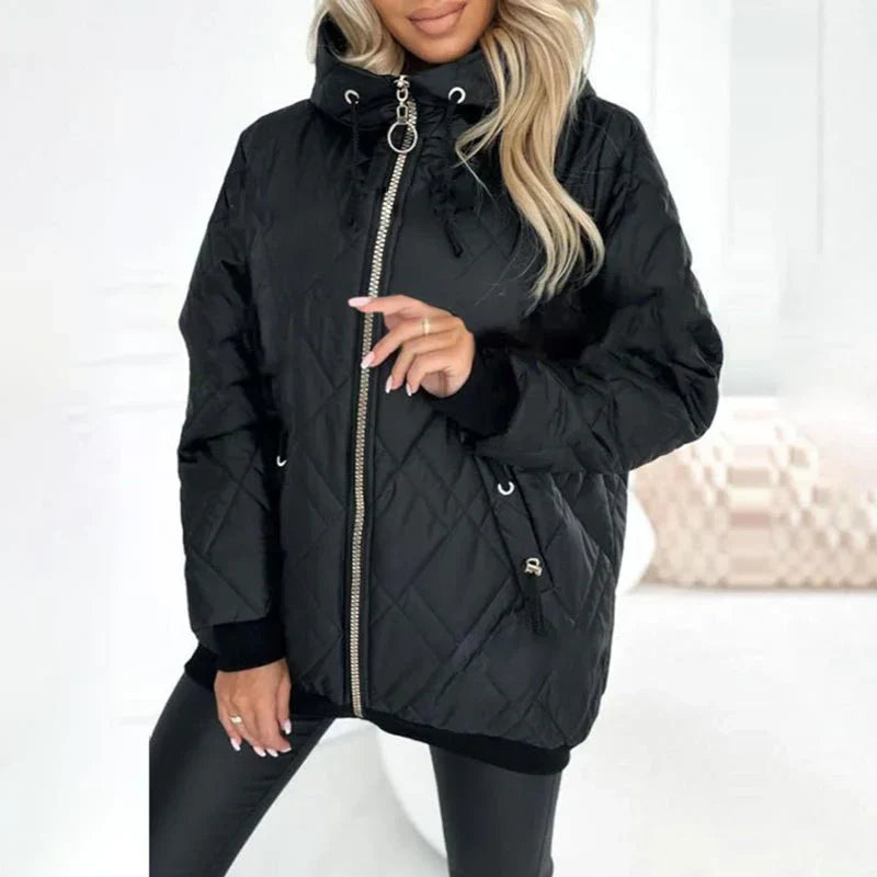 Damen Parka Regular Fit Warm Winter Gefüttert Kapuze Alltag Elegant Freizeit Kälte Schutz