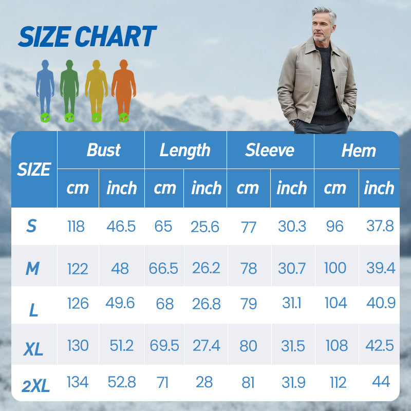 Herren Kunstlederjacke Regular Fit Klassischer Kragen Einreihig Warm Gefüttert Casual Elegant Freizeit