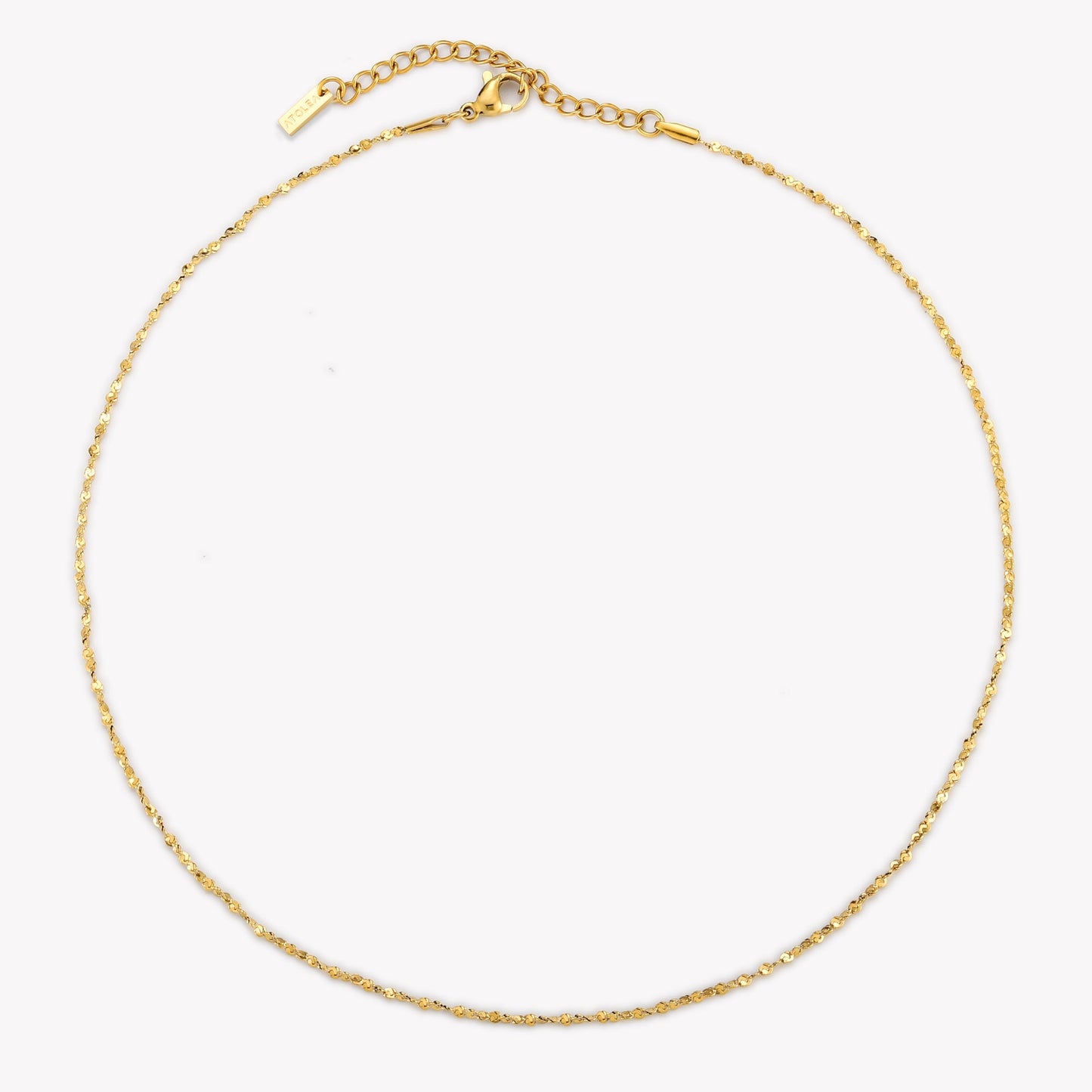 amen Choker Halskette mit gedrehter Kettenstruktur aus Edelstahl