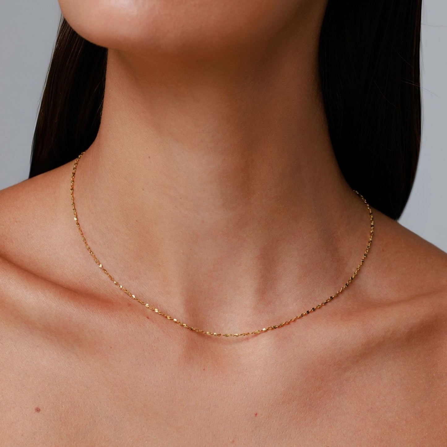 amen Choker Halskette mit gedrehter Kettenstruktur aus Edelstahl
