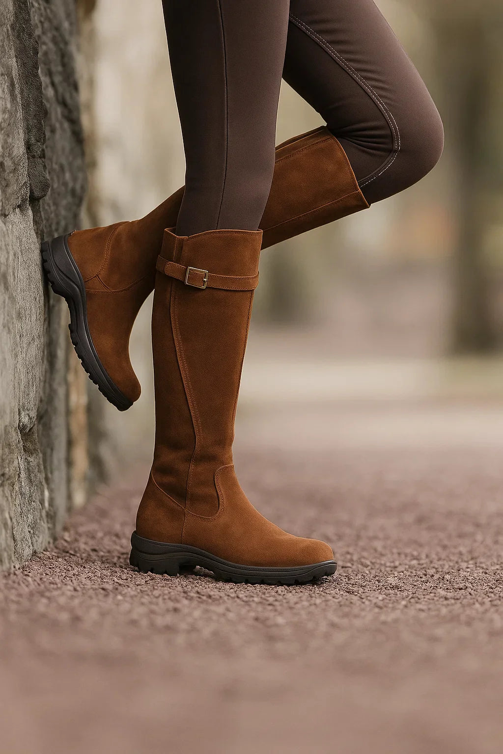 Damen Reitstiefel wasserdichte kniehohe elegante rutschfeste bequeme